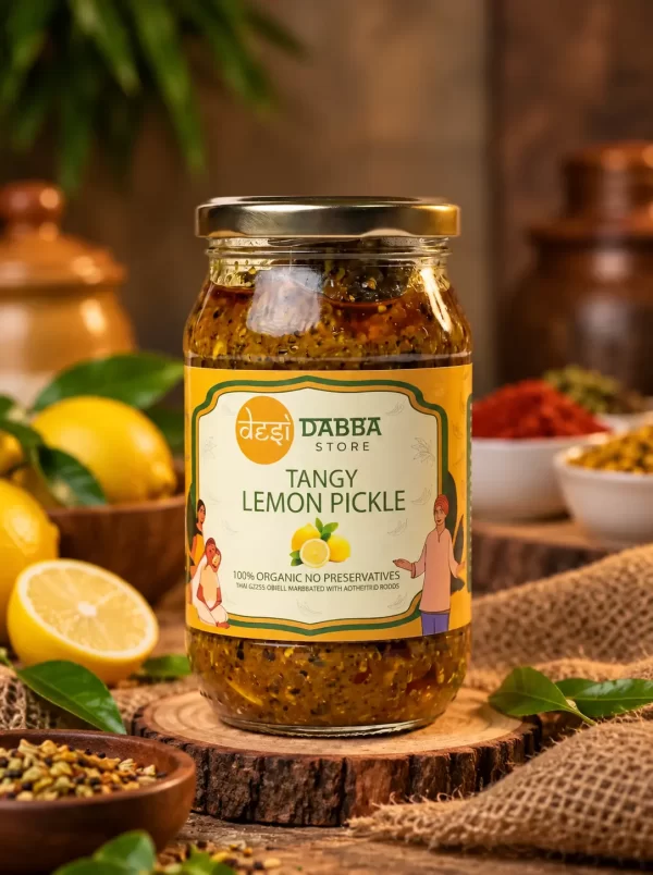 Sweet And Tangy Lemon Organic Pickle | Desi Dabba Store