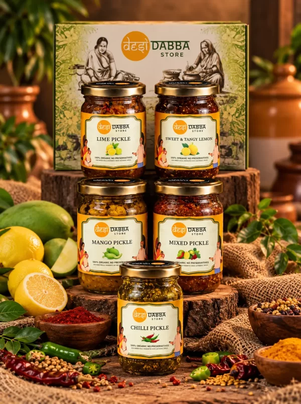 Pickle Sample Combo Pack Of 5x125 GM | Desi Dabba Store